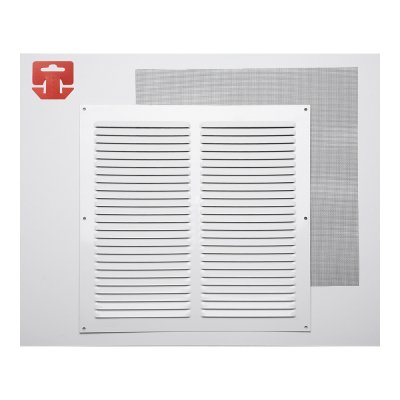 Rejilla con mosquitera. aluminio 0.6 blanco lacado 300x300mm (g)