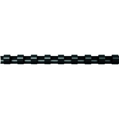 Fellowes Pack de 100 Canutillos de Plastico 14mm - Hasta 100 Hojas - Facil de Utilizar y Flexible - Alta Calidad - Color Negro