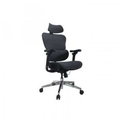 SILLA DE OFICINA ERGONOMICA EQUIP 651052 PREMIUM COLOR NEGRO AZULADO TAPICERIA MALLA 5 POSICIONES