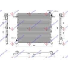 RADIATOR 2.0 TDI DIESEL MANUAL/AUTOMATIC (718x665) (NRF)
