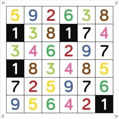 Tapete numeros tilk bee - bot - blue - bot