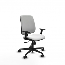 Piqueras y Crespo Alares tapizada sincro bali blanco brazos 1D base nailon ruedas 65 mm nailon