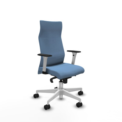 Albacete dirección sincro bali azul cielo brazos 1D blancos base blanca ruedas 65 nailon