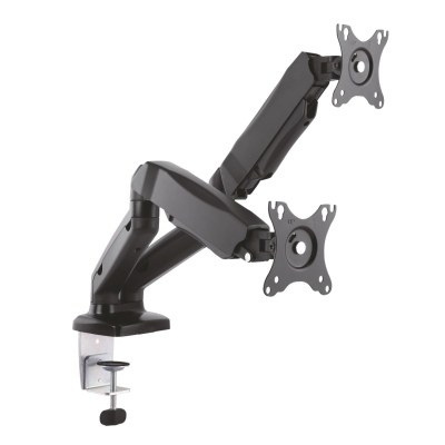 Aisens - Soporte De Mesa Pro Contrapeso Giratorio E Inclinable Para Monitor 6,5KG (3 PIVOTES, 2 BRAZOS) DE 13-27, NEGRO