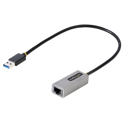 Adaptador USB 3.0 a Ethernet Gigabit de 10/100/1000 para Portátiles - con Cable Incorporado de 30cm - Adaptador USB a RJ45 - Adaptador Externo de Red LAN - sin Controladores