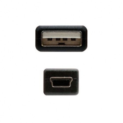 Cable USB 2.0 Nanocable 10.01.0402/ USB Macho - MiniUSB Macho/ 1.8m/ Negro