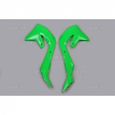 Plásticos laterales de radiador UFO verde neon Kawasaki KX450 KA04751#AFLU