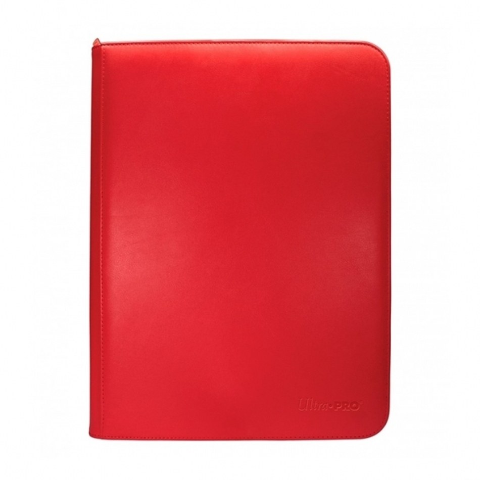 Carpeta con cremallera ultra pro 9 bolsillos rojo