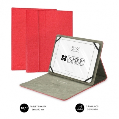 FUNDA TABLET SUBBLIM CLEVER STAND TABLET CASE 10,1 RED