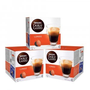 Pack de 3 cajas Dolce Gusto LUNGO, 16 unidades por caja, 48 cápsulas en total