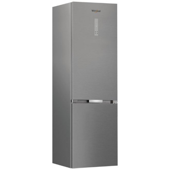 Frigorífico combi Whirlpool WHK26404XP5E, 203.5 x 59.5 x 66.3 cm, Dual No Frost, clase D, 205 kWh/año, 35 dB, 355 litros, ProFresh, reversible, inox
