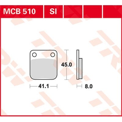 Pastillas de freno sinterizadas offroad serie SI TRW MCB510SI