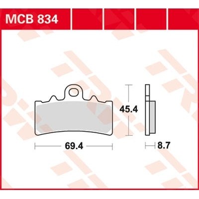 Pastillas de freno metal sinterizado SV TRW MCB834
