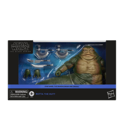 Figura hasbro star wars the black series the mandalorian and grogu rotta the hutt