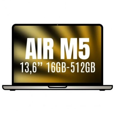 Apple Macbook Air 13,6/ M5 10-Core CPU/ 16GB/ 512GB SSD/ 8-Core GPU/ Blanco Estrella