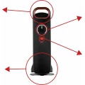 Radiador de aceite mini Infiniton HORM-N10, 900 W, 1 potencia, termostato regulable, negro - imagen 9