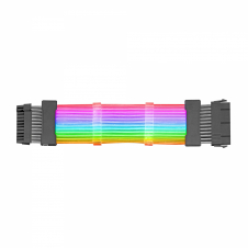 Mars Gaming MCA-24 Cable Extensor ARGB 24pin ATX para Placa Base LEDs Ultrabrillantes Compatibilidad Total AWG18 de Cobre Puro 265mm