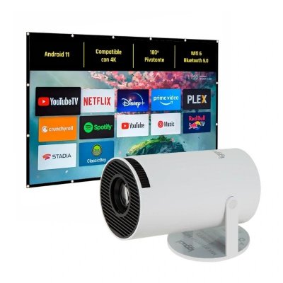 iggual Pack mini proyector + pantalla 120\1 plegabl