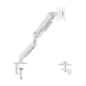 AISENS - SOPORTE DE MESA ECO CONTRAPESO GIRATORIO E INCLINABLE PARA MONITOR/TV 9KG (3 PIVOTES, 1 BRAZO) DE 17-32, BLANCO