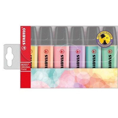 Marcadores Fluorescentes Stabilo Boss Original/ 6 unidades/ Colores Surtidos
