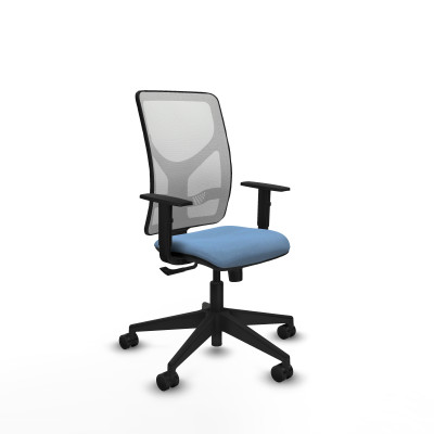 Motilla sincro malla blanca bali azul cielo brazos 1D base piramidal ruedas 65mm nailon