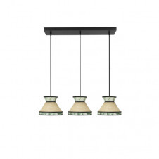 Regleta Constantinopla 3xe27 Beis/verde Regx68x20cm