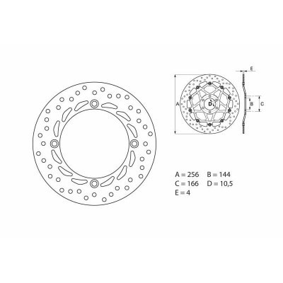 Disco de freno Brembo 68B407A5 68B407A5