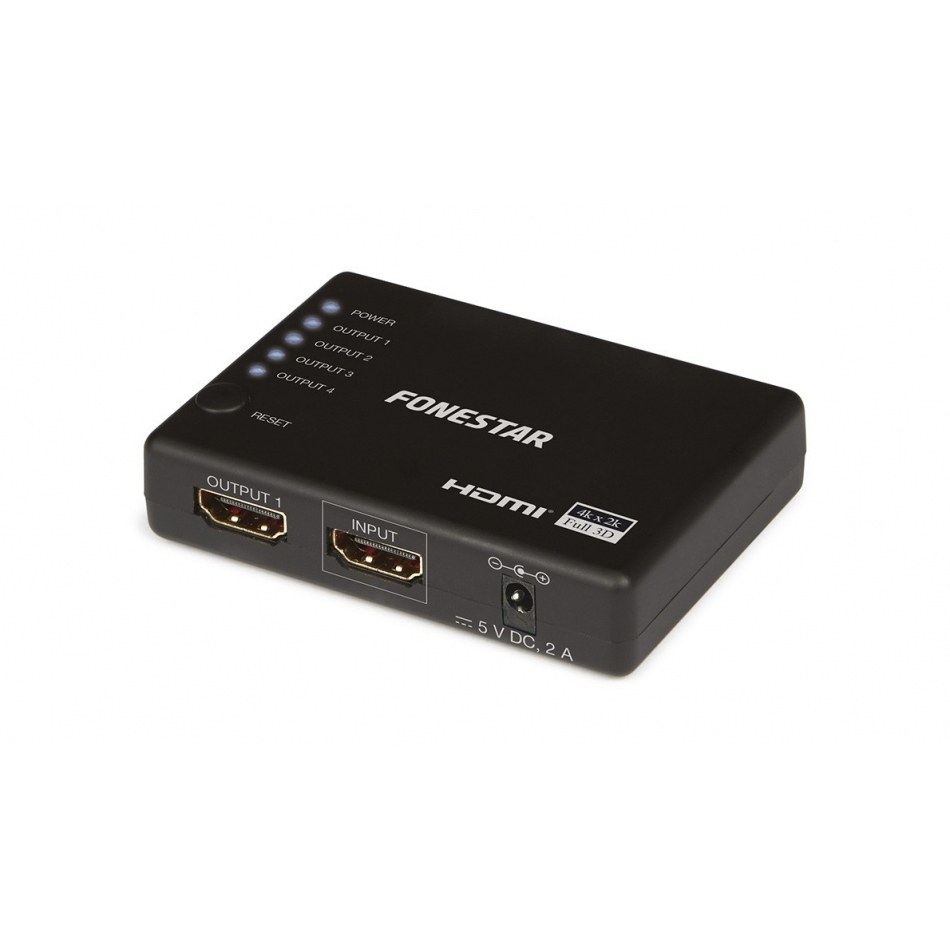 Distribuidor Splitter HDMI de 4Salidas 4K FONESTAR