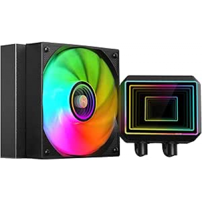 Mars Gaming ML-TWO120 Kit de Refrigeracion Liquida - Potencia 300W - Iluminacion ARGB Infinity Mirror - Bomba Opti-Chamber - Color Negro