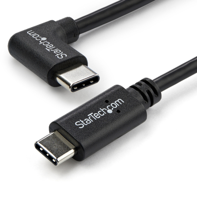 Cable de 1m USB-C a USB-C Acodado a la Derecha - Cable USB Tipo C en Ángulo a la Derecha - Cable USBC en Ángulo