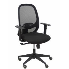 Piqueras y Crespo Silla Cilanco negra malla negra asiento bali negro brazo regulable.