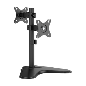 AISENS - SOPORTE DE MESA ECO INCLINABLE Y ROTABLE PARA 2 MONITORES/POS 8KG DE 17-32, NEGRO