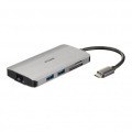 Hub USB D-Link DUB-M810/ 3 Puertos USB 3.0/ 1 Thunderbolt/ 1 HDMI/ 1 RJ45/ Gris