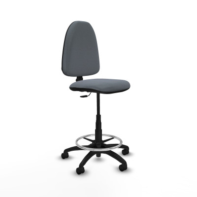 Taburete Aýna CP bali gris base poliamida ruedas nailon 50mm