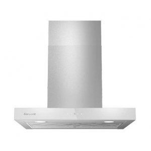Campana decorativa de pared horizontal Corberó NANGA675XW, t-invertida, 60 cm, 756 m3/h, clase A, 3 velocidades, 68dB, filtro aluminio, 2 luces LED, acero inox blanco
