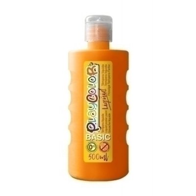 TEMPERA PLAYCOLOR LIQ. 500 ml NARANJA - Pack de 6 unidades