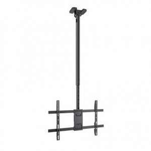 Soporte de techo TooQ LPCE1186TSLI-XL-B, 43-86 pulgadas, hasta 60 kg, VESA 600 x 400 mm, giro ±180°, incl. 0°/-25°, mástil 1090-1690 mm, negro