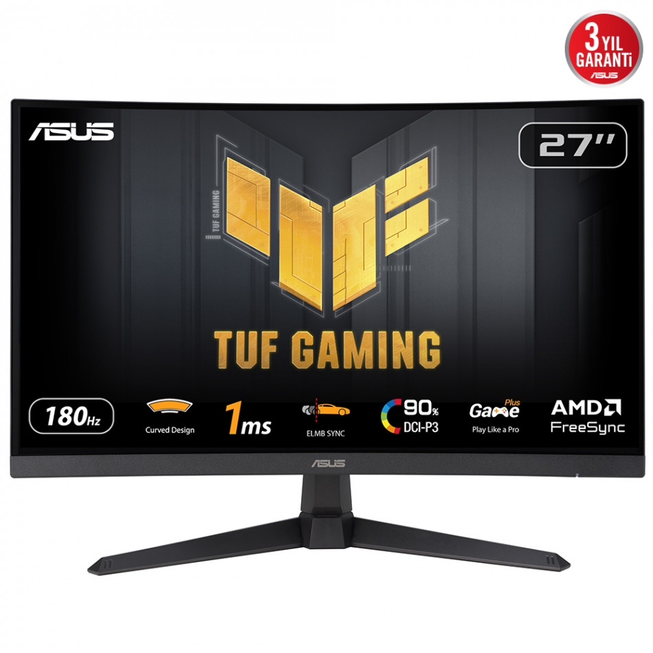 TUF Gaming VG27VQ3B pantalla para PC 68,6 cm (27") 1920 x 1080 Pixeles Full HD LCD Negro