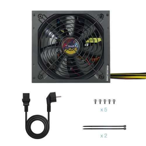 TooQ TQAPOLO-600SP fuente de alimentación 600 W 20+4 pin ATX ATX Negro