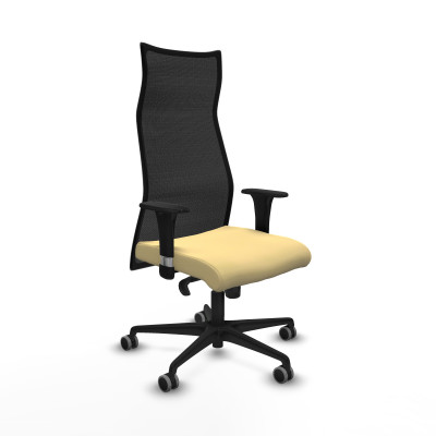 Albacete malla sincro malla negra similpiel crema brazos 1D base nailon ruedas 65mm engomadas