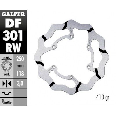 Disco de freno Wave® GALFER DF301RW