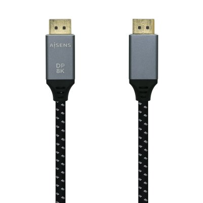 Cable Displayport Aisens A149-0436/ Displayport Macho - Displayport Macho/ 1.5m/ Negro Gris