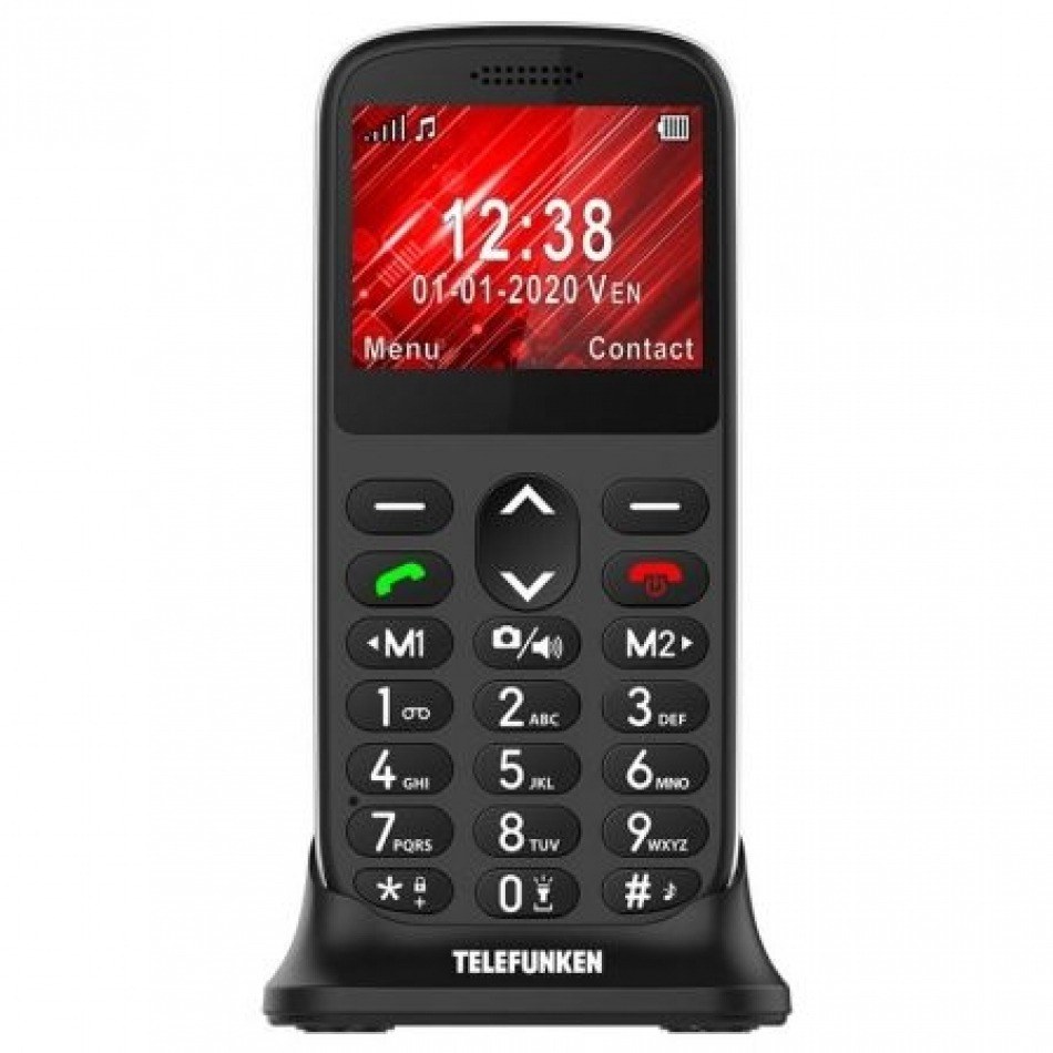 Teléfono Móvil Telefunken S420 para Personas Mayores/ Negro