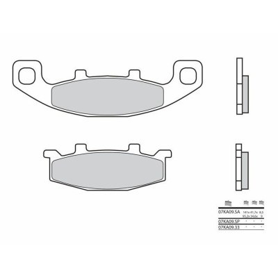 Pastillas de freno orgánicas Brembo 07KA0933 07KA0933