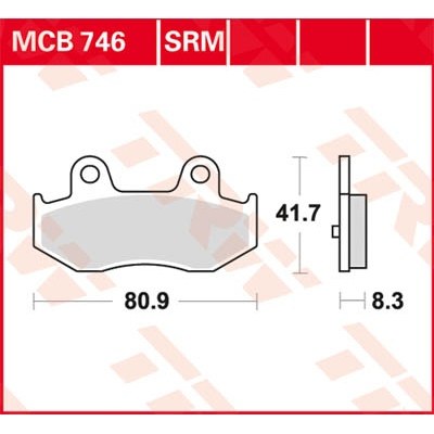 Pastillas de freno sinterizadas scooter serie SRM TRW MCB746SRM