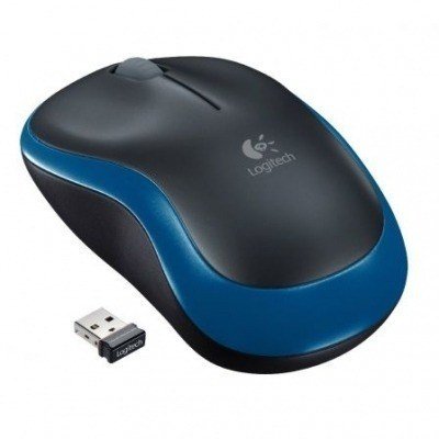 RATÓN INALÁMBRICO LOGITECH M185 NEGRO Y AZUL - 910-002239