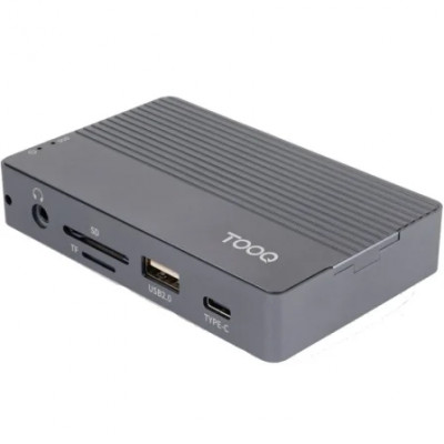 Docking USB Tipo-C TooQ TQE-2242G/ Ranura SSD M.2/ 1xHDMI/ 1xRJ45/ 1xUSB/ 1xUSB Tipo-C/ 1xLector Tarjetas/ 1x Jack 3.5/ 1xUSB Tipo-C PD