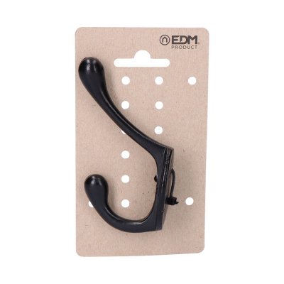 Colgador de forja negro 13 x 5 cm