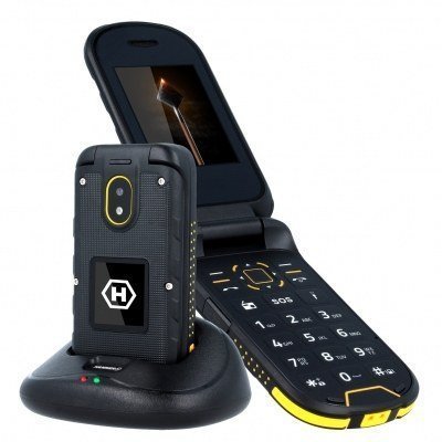 Telefono movil rugerizado hammer bow black 2.4pulgadas - 2mpx - 2g - negro - amarillo