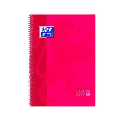 Cuaderno con Espiral Cuadriculado Oxford European Book 1 100430198/ A4+/ 80 Hojas/ Rojo